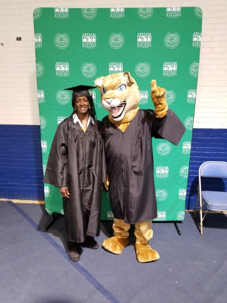 Augusta Tech Graduate with Alex T. Cougar