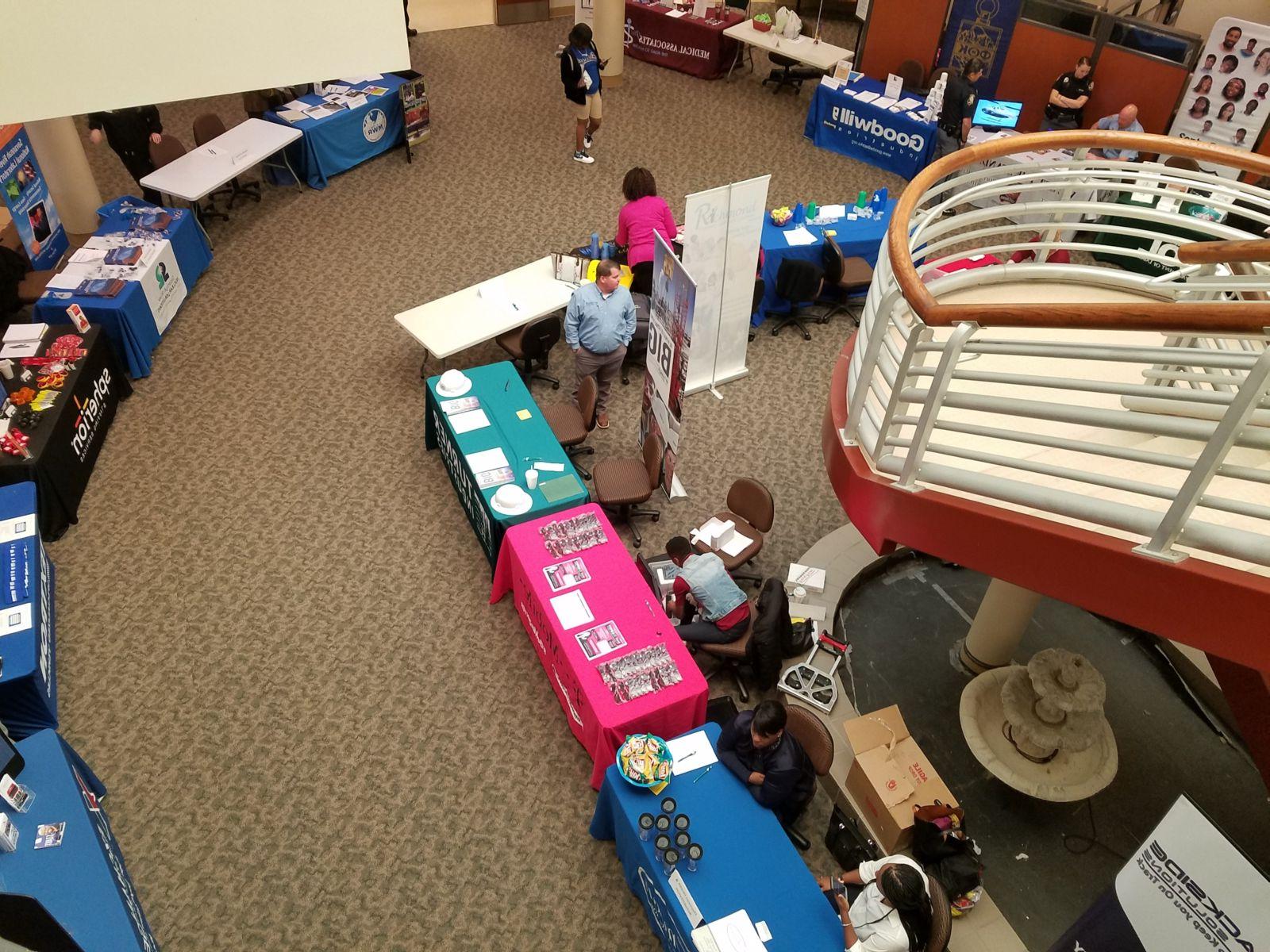 A view from above the Augusta Technical College Career Fair 2018